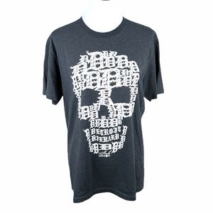 Ink Detroit Skull T-Shirt, Gray, Large